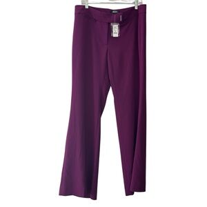 White House Black Market PURPLE LEGACY FLARE LINED DRESS PANTS Office Trousers